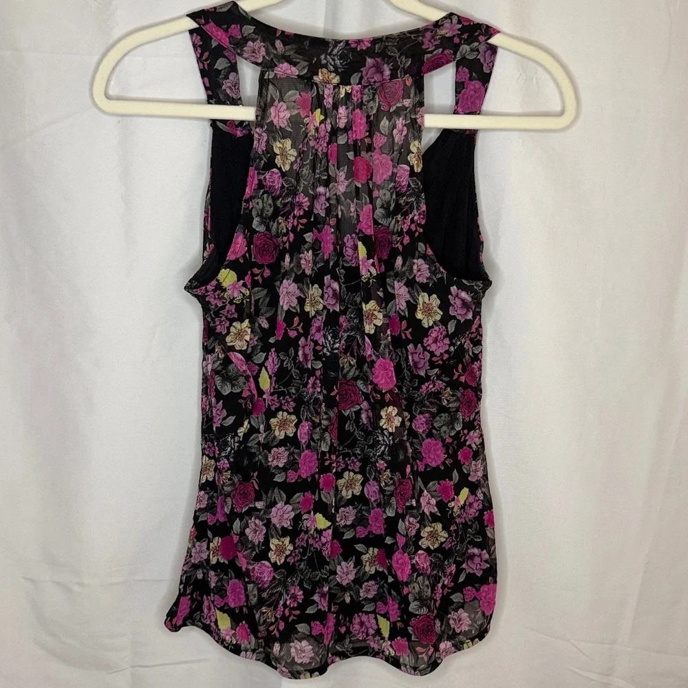 INC International Concepts Floral Sleeveless Wrap Style Tank Top Blouse - Medium - Picture 6 of 12